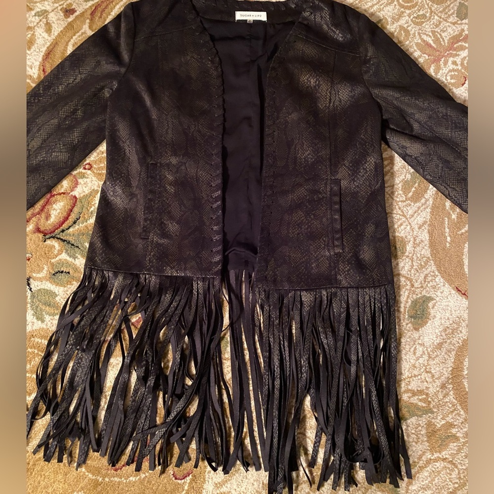Black fringe jacket